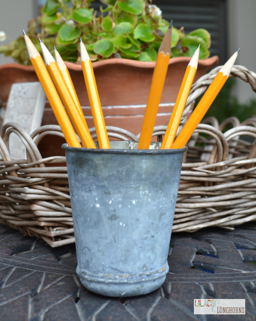 zinc pencil holder