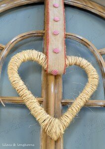 jute valentine heart wreath