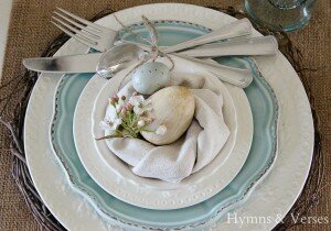 Bird's Nest Napkin Place Setting