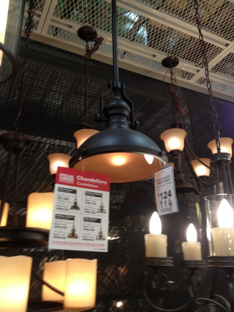 Pendant lighting from Lowes