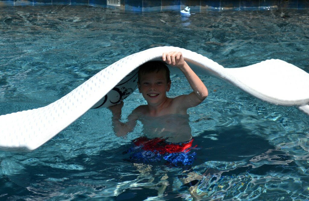 in the pool