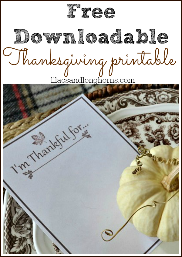 free thanksgiving printable