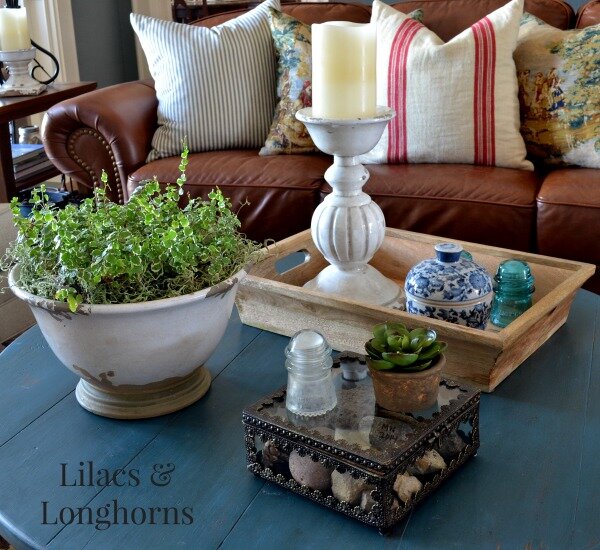 coffee table vignette