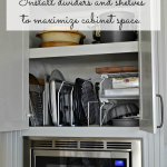 Installing dividers and stackable shelves helps you maximize space and organization in the kitchen.