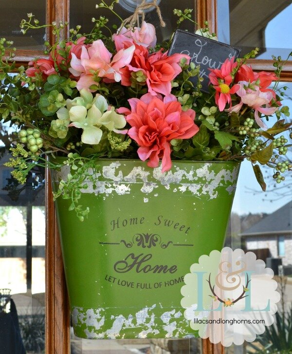 spring floral door decor