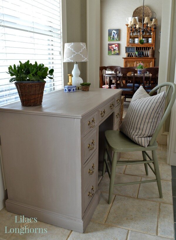 desk painted with Annie Sloan Chalk Paint