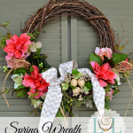 Spring grapevine wreath