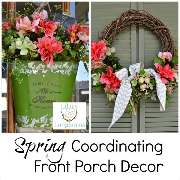 coordinating Spring door decor