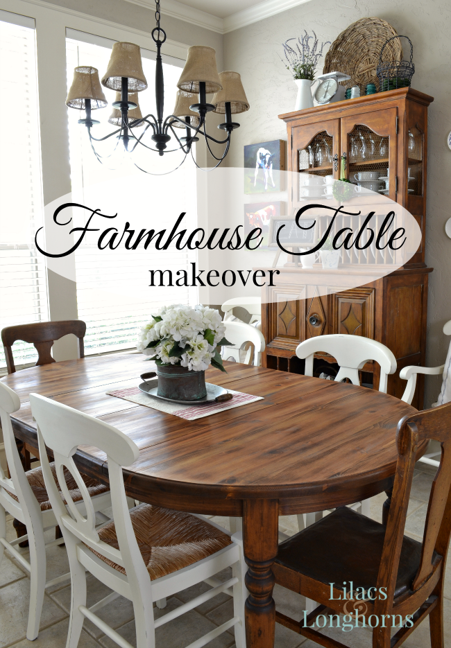 farmhouse table makeover