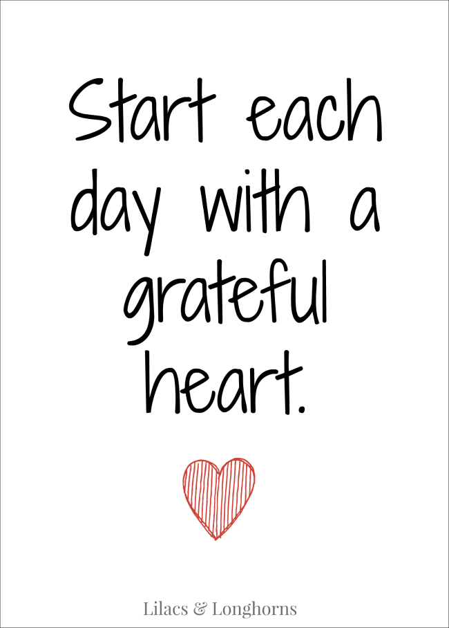 start each day with a grateful heart