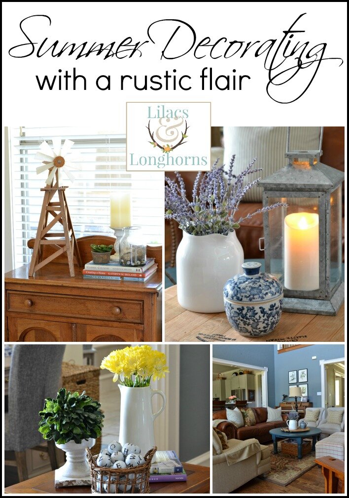 summer decorating with a rustic flair