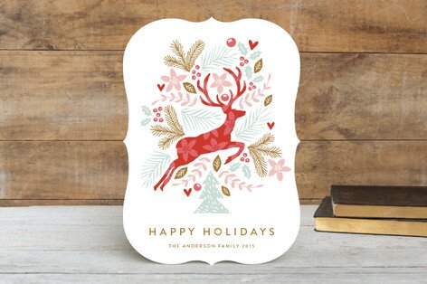 Minted Happy Holidays card / Lilacs and Longhorns