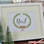 Free Christmas printables Noel and Peace on Earth