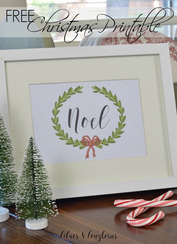 Free Christmas printables Noel and Peace on Earth